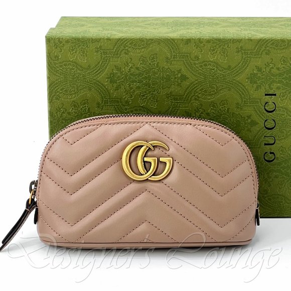 Gucci Handbags - ⚡️SOLD! NEW GUCCI GG Marmont Matelasse Chevron Leather Pouch Cosmetic Bag Case